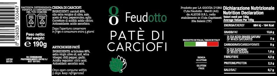 PATè DI CARCIOFI ETICHETTA