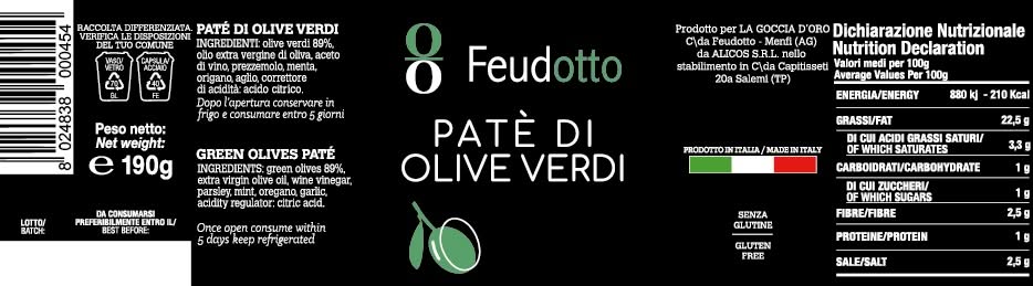 PATè DI OLIVE VERDI ETICHETTA